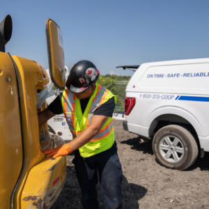 technicien de service réparant un équipement