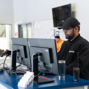 rental coordinator at cooper branch working at the counter